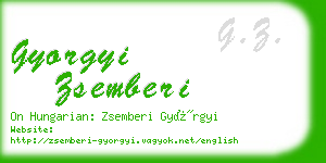 gyorgyi zsemberi business card